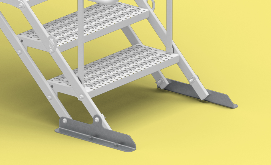 TAS stairs - steel lower flat foot