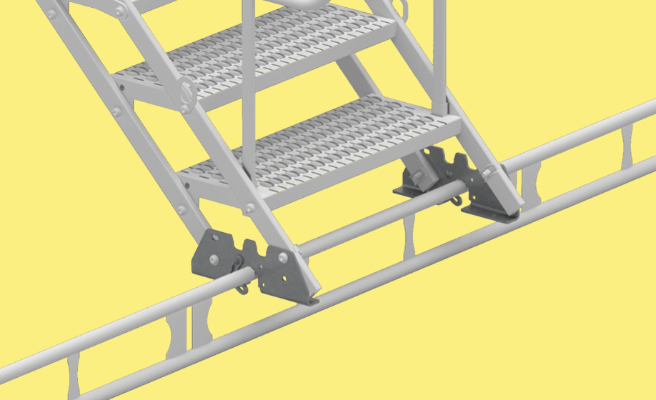 TAS stairs - steel lower scaffolding chuck