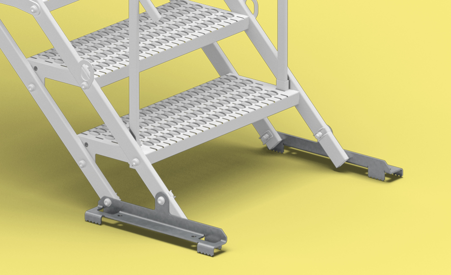 TAS stairs - steel standard lower foot