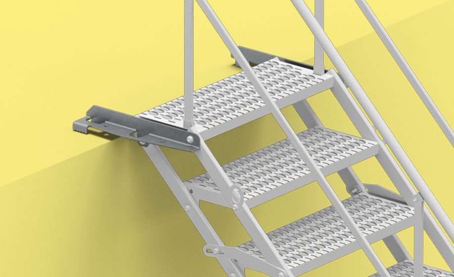 TAS stairs - steel upper standard foot